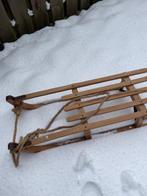 Aangeboden Houten Slee met losse Rugleuning voor 75 Euro, Kinderen en Baby's, Speelgoed | Buiten | Sleeën, Ophalen, Rugleuning