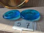 Iittala Waxinelichthouders - Blauw Glas - Nappi, Overige materialen, Blauw, Ophalen of Verzenden, Zo goed als nieuw