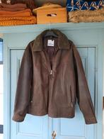 Bruine leren jas Twinlife, Kleding | Heren, Jassen | Winter, Ophalen of Verzenden, Zo goed als nieuw, Maat 56/58 (XL), Bruin
