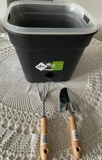 Elho green basics kweekpot vierkant + schep en harkje Nieuw, Tuin en Terras, Bloembakken en Plantenbakken, Tuin, Kunststof, Minder dan 30 cm