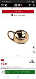 Harry potter gouden snitch kop goudkleurig, Ophalen of Verzenden, Zo goed als nieuw, Jongen of Meisje