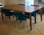 Leolux tafel en 4 stoelen, Ophalen of Verzenden, Zo goed als nieuw, Rechthoekig, 50 tot 100 cm