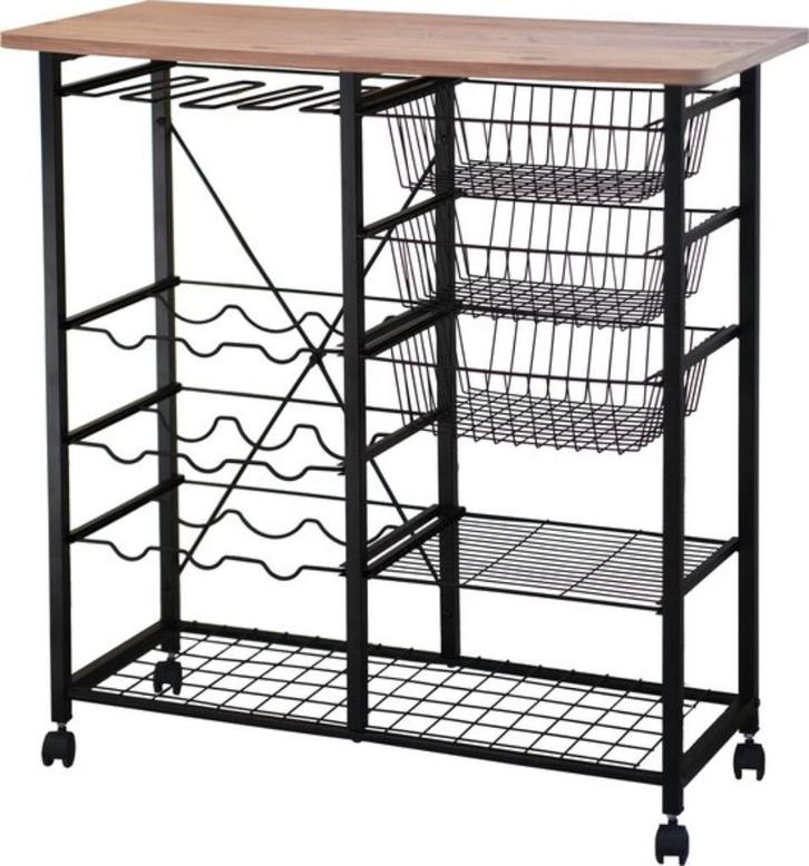 Keukenkast - Keukentrolley-90x40x92 cm-Opbergrek, Huis en Inrichting, Keuken | Keukenelementen, Nieuw, Minder dan 100 cm, 50 tot 100 cm