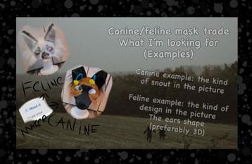 Op zoek naar “therian” masker. (Kijk foto’s voor informatie) beschikbaar voor biedingen