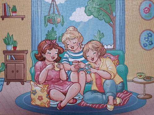 Yvonne Creations *BUBBLY GIRLS* puzzel 1000 stukjes, Hobby en Vrije tijd, Denksport en Puzzels, Zo goed als nieuw, Legpuzzel, 500 t/m 1500 stukjes