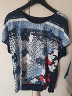 Opengewerkt 't-shirt Barbara Lebek blauw-wit-rood, Kleding | Dames, Blauw, Zo goed als nieuw, Barbara Lebek, Shirt of Top