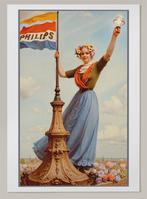 PHILIPS Unieke Kunst Poster gloeilamp affiche Reclame, Ophalen of Verzenden