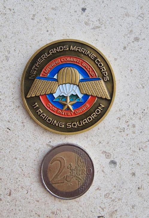 Coin 11 Rading Squadron Korps Mariniers, Verzamelen, Militaria | Algemeen, Marine, Embleem of Badge, Nederland, Ophalen