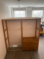 Houten kledingkast met lades, Ophalen, Gebruikt, 100 tot 150 cm, Met lade(s)