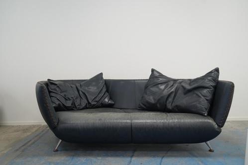 De Sede designbank – donkerblauw leder, Huis en Inrichting, Banken | Bankstellen, Gebruikt, Driepersoons, 200 tot 250 cm, 100 tot 125 cm