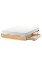 Ikea bed Mandal met 4 lades 160x200cm, Huis en Inrichting, Ophalen, Wit, Tweepersoons, Zo goed als nieuw