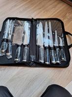 Professionele Messenset in Koffer - Nieuwstaat, Huis en Inrichting, Ophalen, Zo goed als nieuw, Rvs of Chroom, Vaatwasserbestendig