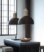 2x Frezoli Lozz XL Hanglamp Zwart - 80cm, Huis en Inrichting, Lampen | Hanglampen, Ophalen, Nieuw, 75 cm of meer