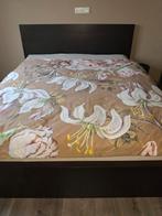 Ikea bed + lattenbodem Malm zwart (per direct beschikbaar), Ophalen, Gebruikt, Tweepersoons, 140 cm