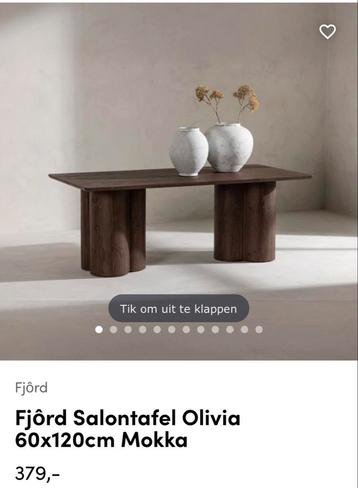 Fjôrd Salontafel Olivia Mokka (walnoot hout, Japandi stijl) beschikbaar voor biedingen