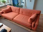Oranje driezitsbank, Huis en Inrichting, Banken | Bankstellen, Ophalen, Gebruikt, 75 tot 100 cm