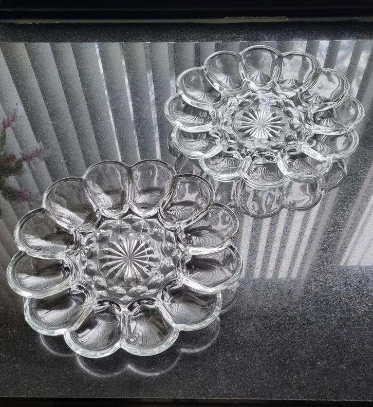 Eierbord, serveerschaal voor gevulde eieren, Antiek en Kunst, Curiosa en Brocante, Ophalen of Verzenden