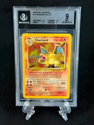 Beckett Charizard Base Set 1999 Holo #4/102 beschikbaar voor biedingen