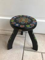 zwart krukje met Staphorster stip, 27 cm hoog, Ophalen, Gebruikt, Hout