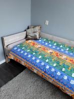Leuk steigerhouten bed., Ophalen, Gebruikt, Eenpersoons, 90 cm