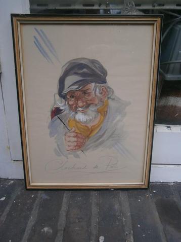 Franse CLOCHARD, Mooie Ingel. Aquarel Alice HUERTAS beschikbaar voor biedingen