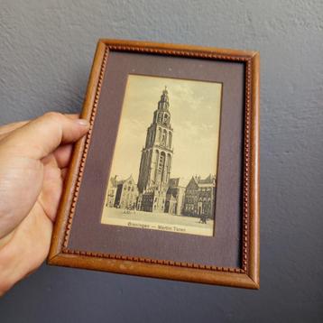 Ansichtkaart 1929 Martini Toren Groningen Ingelijst Vintage beschikbaar voor biedingen