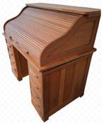 Antiek secretaire cilinder bureau rolluik eikenhout, Antiek en Kunst, Ophalen