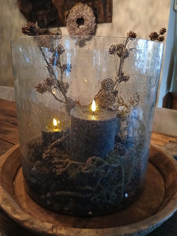 Grote XXL glazen vaas 36x35, Huis en Inrichting, Woonaccessoires | Stolpen, Gebruikt, Ophalen