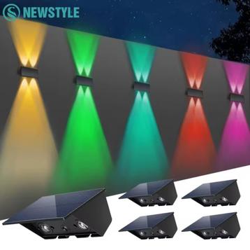 Solar Up & Down wandlamp met 4 leds/ RGB en warm wit licht beschikbaar voor biedingen