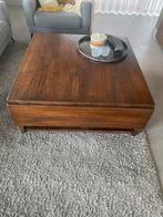 Houten salontafel met opbergruimte, Huis en Inrichting, Gebruikt, 100 tot 150 cm, Eikenhout, Ophalen of Verzenden