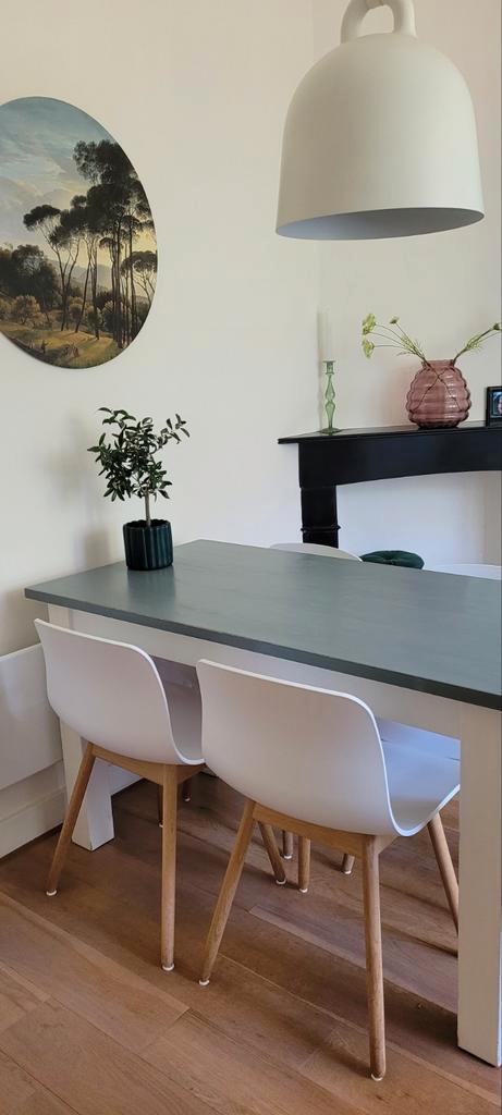 Houten tafel, Huis en Inrichting, Tafels | Eettafels, Gebruikt, 50 tot 100 cm, 100 tot 150 cm, Vijf personen of meer, Rechthoekig