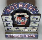 Blikken Reclame Tafeldisplay Toonbank Barbier Scheermesjes, Antiek en Kunst, Ophalen of Verzenden