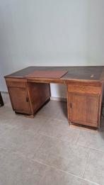 Bureau  fineer eiken met 2 laden van F, Huis en Inrichting, Bureaus, Ophalen, Gebruikt