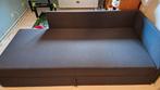 Ikea Bedbank Eenpersoons - Zwart/Grijs - Met Opbergruimte, Ophalen, 90 cm, Eenpersoons, Grijs