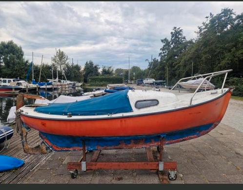 Midget 15 Oostzeejol incl mast en trailer, Watersport en Boten, Kajuitzeilboten en Zeiljachten, Gebruikt, Tourjacht of Cruiser