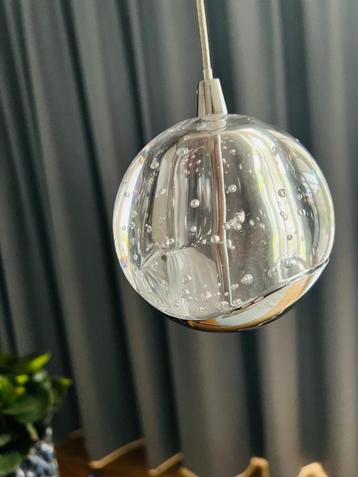 Lucande LED hanglamp Hayley, 5-lamps, chroom, glas beschikbaar voor biedingen