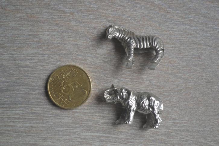 2 vintage metalen dier figuurtjes Ferrero jaren 80, Verzamelen, Verrassingseieren, Zo goed als nieuw, Overige typen, Verzenden