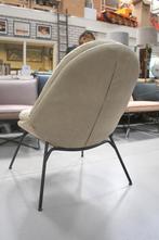 Luxe fauteuil CURTIS Jess Design metaal Aurula leer naturel, Metaal, Zo goed als nieuw, 50 tot 75 cm, Ophalen
