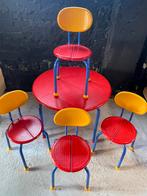 Vintage Ikea Memphis Hagberg Puzzel set tafel 4 stoeltjes, Ophalen, Gebruikt, Tafel(s) en Stoel(en)