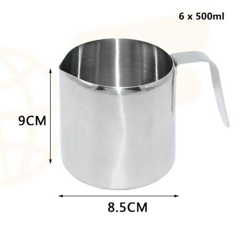 500ml Stalen Kan - 6x - Nieuw €49.50, Zakelijke goederen, Horeca | Keukenapparatuur, Overige typen, Nieuw in verpakking, Ophalen of Verzenden