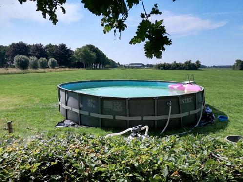 Intex Zwembad Ultra XTR Frame ø 732 x 132 & Zoutwatersysteem, Tuin en Terras, Zwembaden, Gebruikt, Opzetzwembad, 120 cm of meer