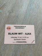 Blauw-Wit - Ajax ticket 12-07-2003, Verzamelen, Sportartikelen en Voetbal, Ophalen of Verzenden