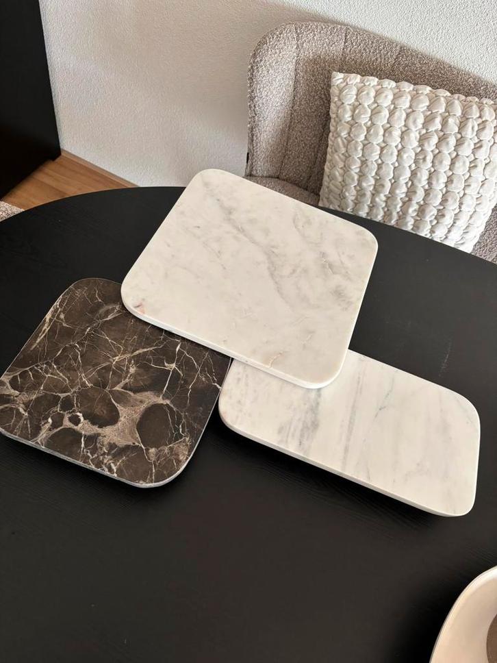 Light & Living marmer schaal, plateau, etagere, Huis en Inrichting, Woonaccessoires | Onderzetters, Nieuw, Ophalen