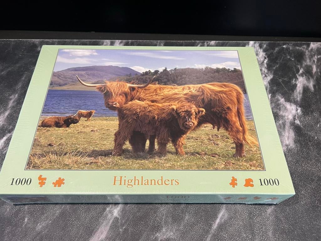 NIEUW in seal HOP puzzel 1000 stukjes Highlanders, Hobby en Vrije tijd, Denksport en Puzzels, Ophalen of Verzenden, 500 t/m 1500 stukjes