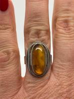 Z982 Prachtige zilveren Fischland ring maat 17,5, Sieraden, Tassen en Uiterlijk, Ophalen of Verzenden, Zilver, Ring, Met edelsteen