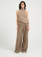 NIEUW Gestuz Cacia wide leg broek met plooien bruin taupe 36, Bruin, Verzenden, Nieuw, Gestuz