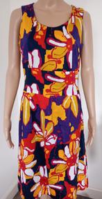 retro jurk fraaie kleurencombi superstaat 36/38, Blauw, Ophalen of Verzenden, Zo goed als nieuw, Maat 36 (S)