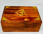 Donker houten ‘Ohm’ Sieradenkist, 15x10x7cm, zie details, Ophalen of Verzenden, Zo goed als nieuw, Bruin, Hardcase