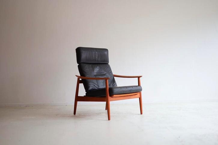 FD164 Fauteuil Arne Vodder voor France & Son, Huis en Inrichting, Fauteuils, Zo goed als nieuw, 50 tot 75 cm, 75 tot 100 cm, Ophalen