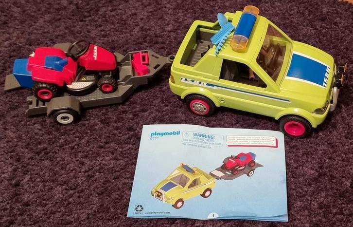 Playmobil.6111 voertuig groenbeheer met Grasmaaier., Kinderen en Baby's, Speelgoed | Playmobil, Zo goed als nieuw, Complete set